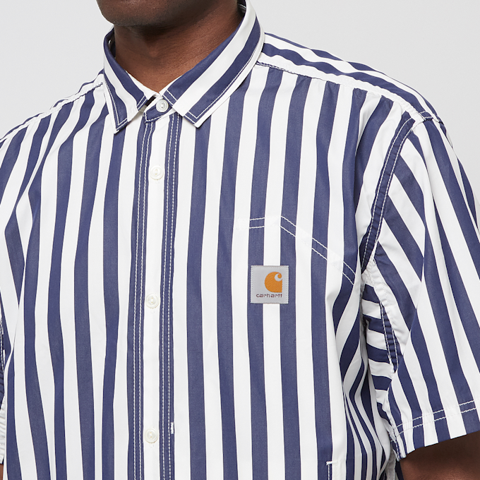 Junya Watanabe MAN x Carhartt WIP Striped Short Sleeve Shirt blue 90308 6