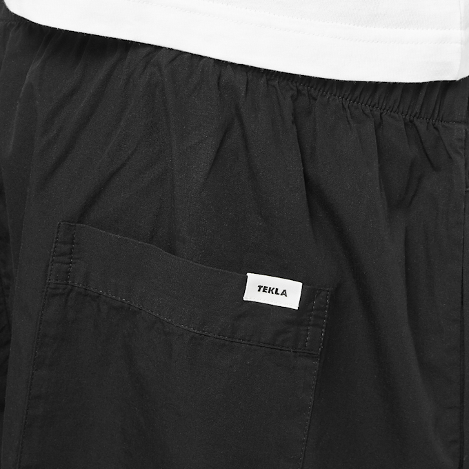 Tekla Poplin Pyjama Shorts zwart 89641 6
