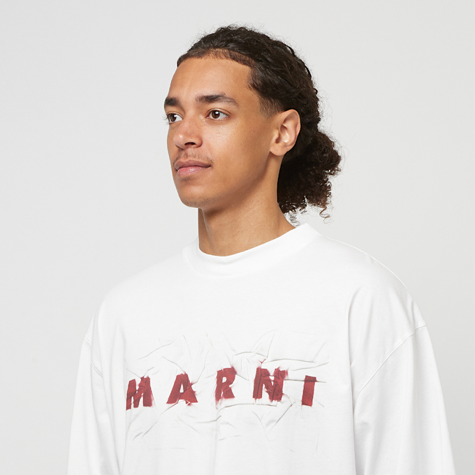 Marni Custom Slim Fit Jersey Crewneck T-Shirt weiß 88255 5