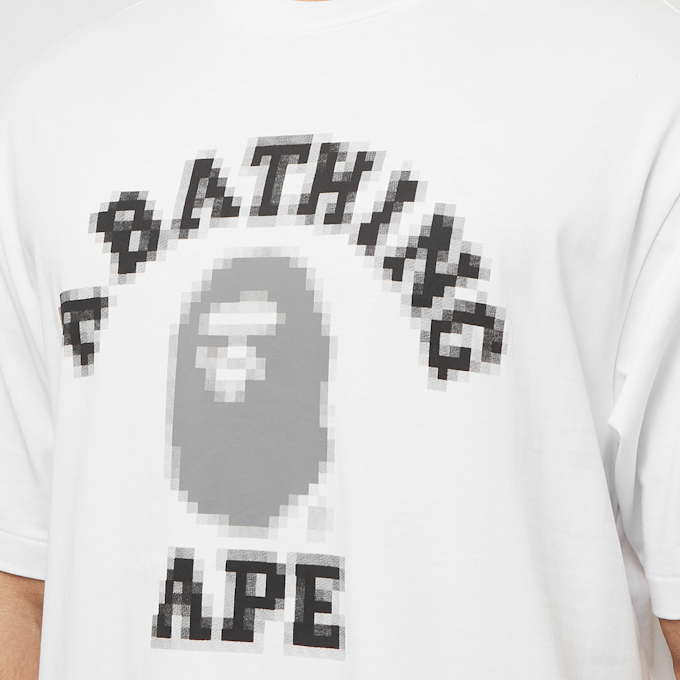 A Bathing Ape Pixal College Relaxed Fit Tee M weiß 90028 6