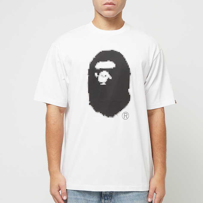 A Bathing Ape Pixel Ape Head Relaxed Fit Tee M white 88274 2