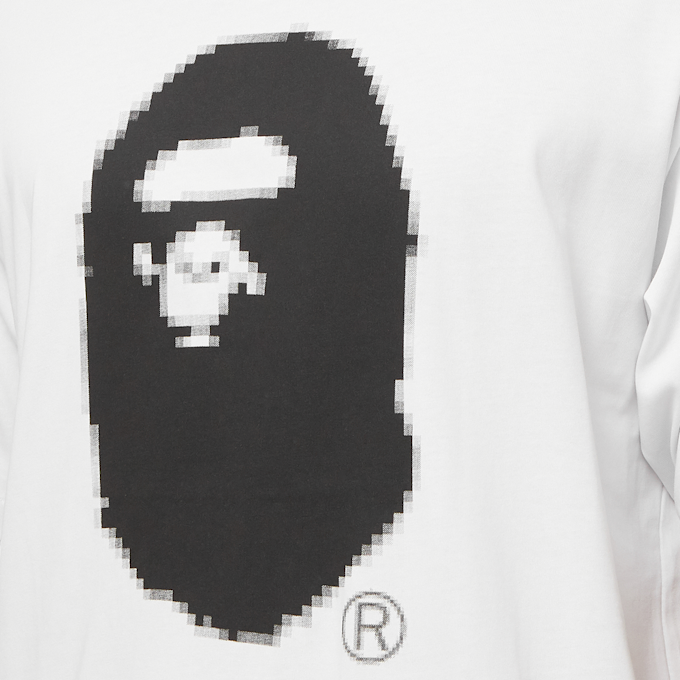 A Bathing Ape Pixel Ape Head Relaxed Fit Tee M weiß 88274 5