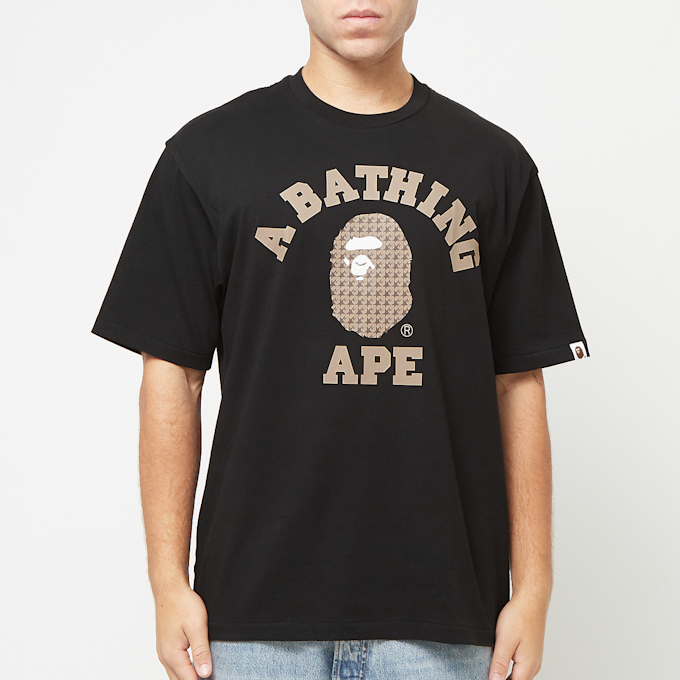 A Bathing Ape Sta Houndstooth College Relaxed Fit Tee M black 89101 2