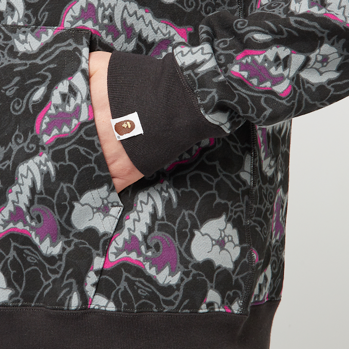 A Bathing Ape Japanese Tattoo Camo Shark Fz Hoodie M schwarz 87071 6