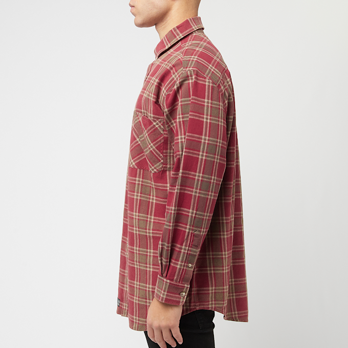 ERL Unisex Plaid Ls Shirt Woven rood 87094 3