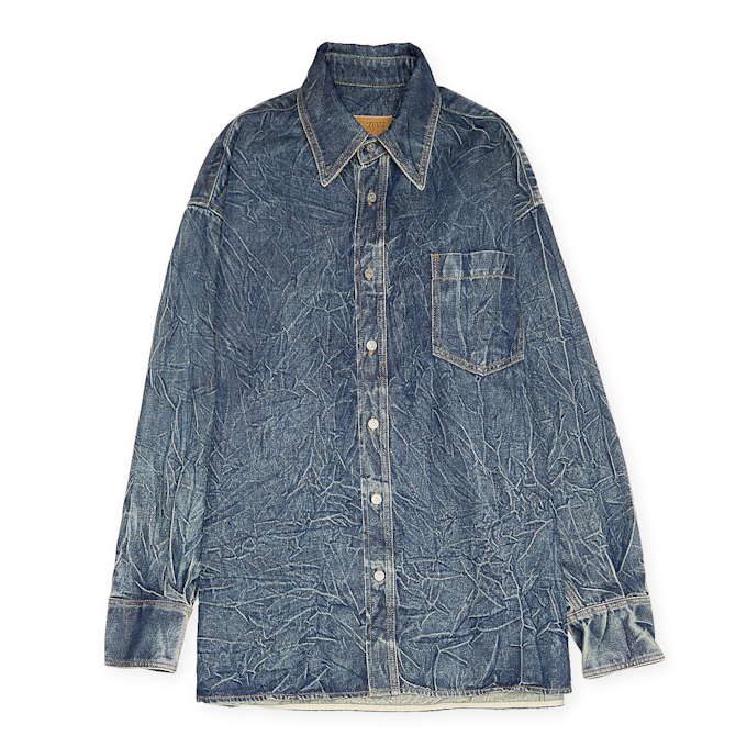 MM6 Maison Margiela Long-Sleeved denim Shirt blauw 87105 1