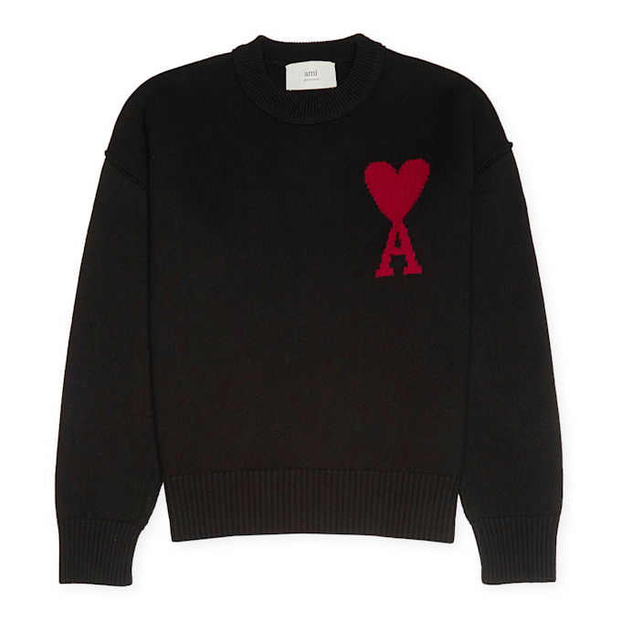 AMI PARIS Red ADC Sweater zwart 90047 1