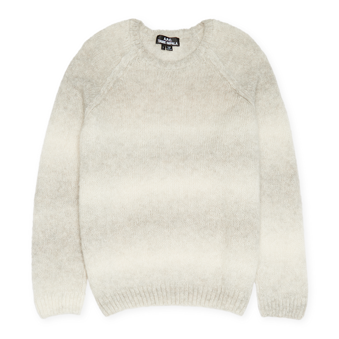 A.P.C. x Tame Impala Mavericks Pullover Ecru grau 85405 1
