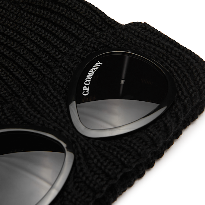 C. P. Company Extra Fine Merino Wool Goggle Beanie black 85933 3