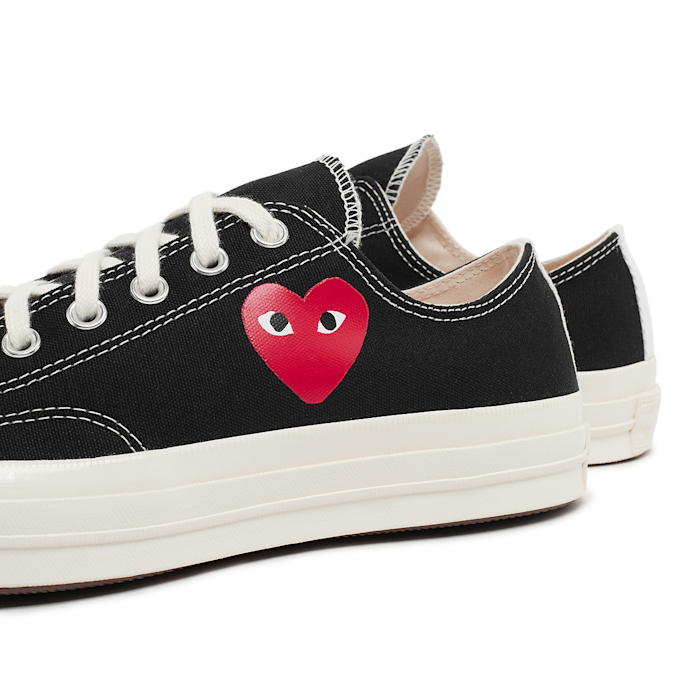 Comme des Garcons Play Small Red Heart Chuck Taylor All Star '70 Low zwart 85445 5