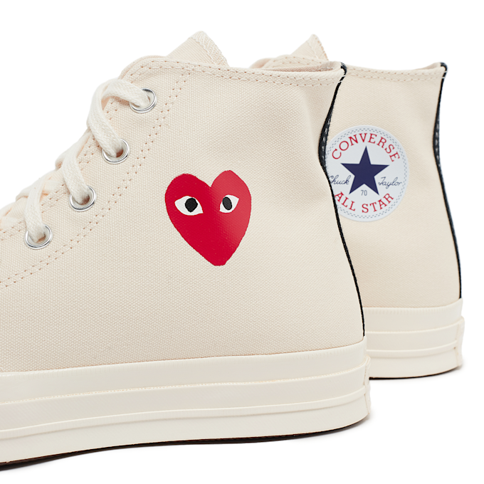 Comme des Garcons Play Small Red Heart Chuck Taylor All Star '70 Hi beige 87161 5