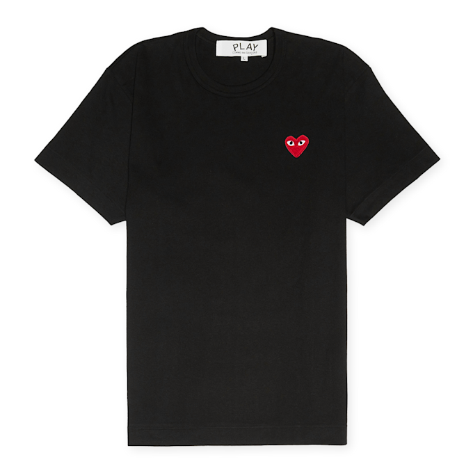 Comme des Garcons Play Small Red Heart T-Shirt Black zwart 90050 1