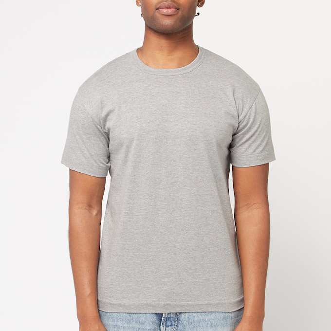 Comme des Garcons Play Small Red Heart Neck T-Shirt Grey grijs 85443 2