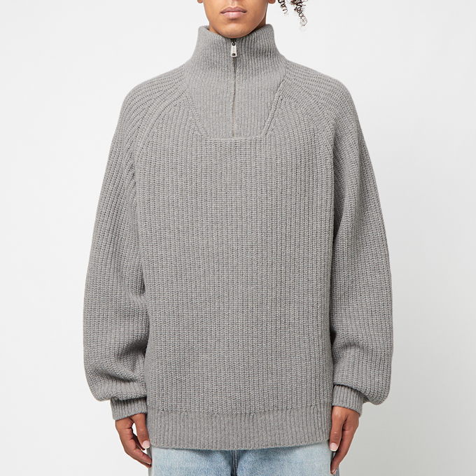 Buy Carhartt WIP Marlon Half Zip Sweater in grey | I033913-V6.XX at MBCY