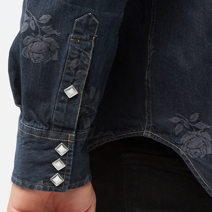 Needles Western Shirt - 8oz Denim / Rose Jq. blauw 85502 6