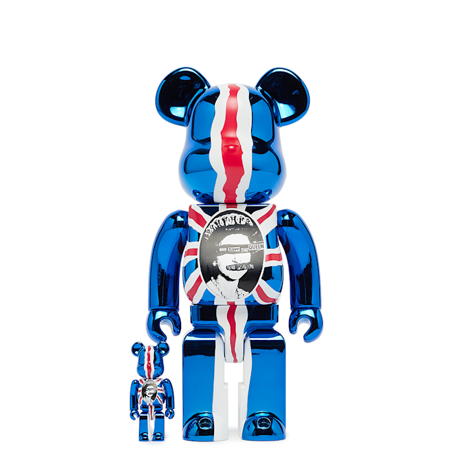 Medicom Bearbrick Sex Pistols"God Save The Queen" Chrome 100% & 400% multicolor 91009 1