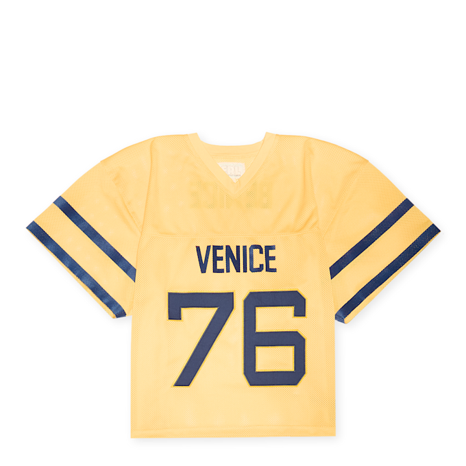 ERL Venice 76 Knit Football Top yellow 85544 1