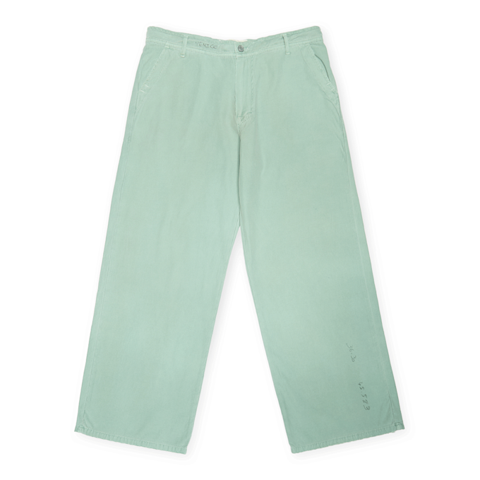 ERL Distressed Chino Woven green 89189 1