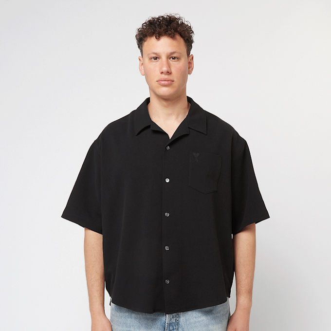 AMI PARIS Camp Collar Shirt zwart 90560 2