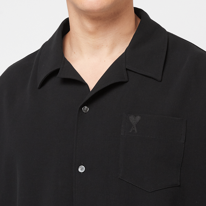 AMI PARIS Camp Collar Shirt zwart 90560 5