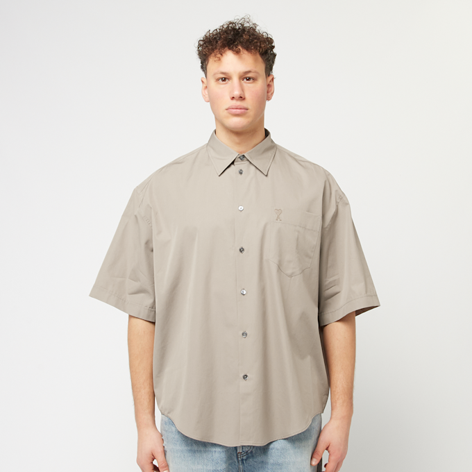 AMI PARIS Short Sleeve Boxy Shirt beige 87248 2