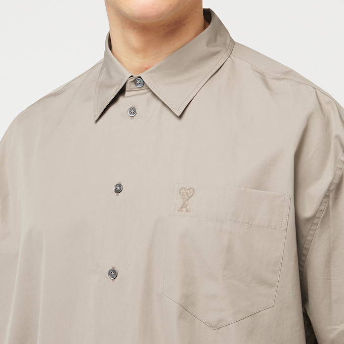 AMI PARIS Short Sleeve Boxy Shirt beige 87248 5