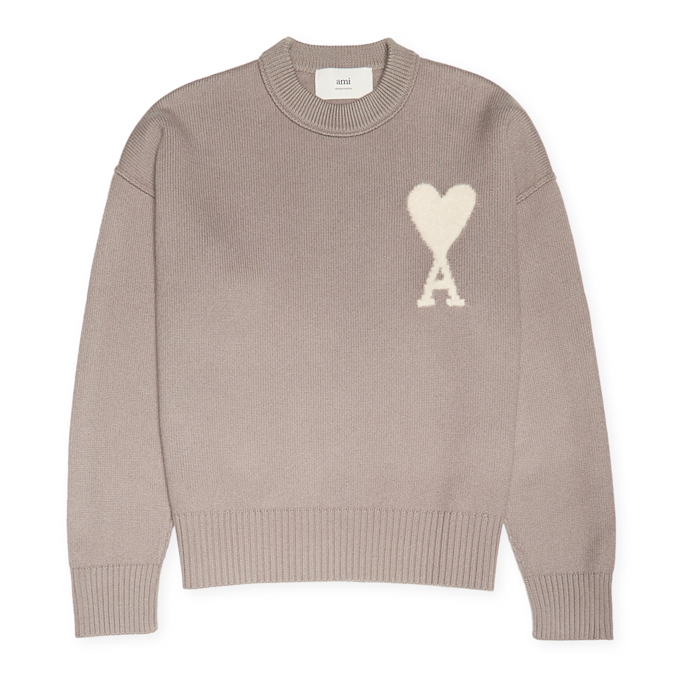 AMI PARIS Ami De Coeur Sweater beige 86064 1