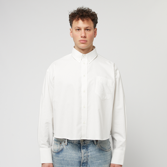 AMI PARIS Cropped Oversized Shirt weiß 85548 2
