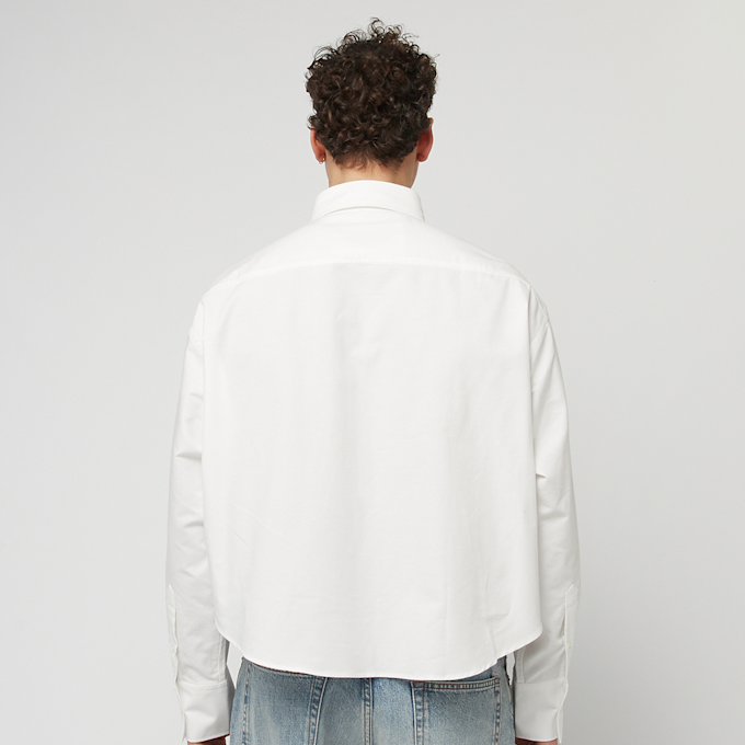 AMI PARIS Cropped Oversized Shirt white 85548 4