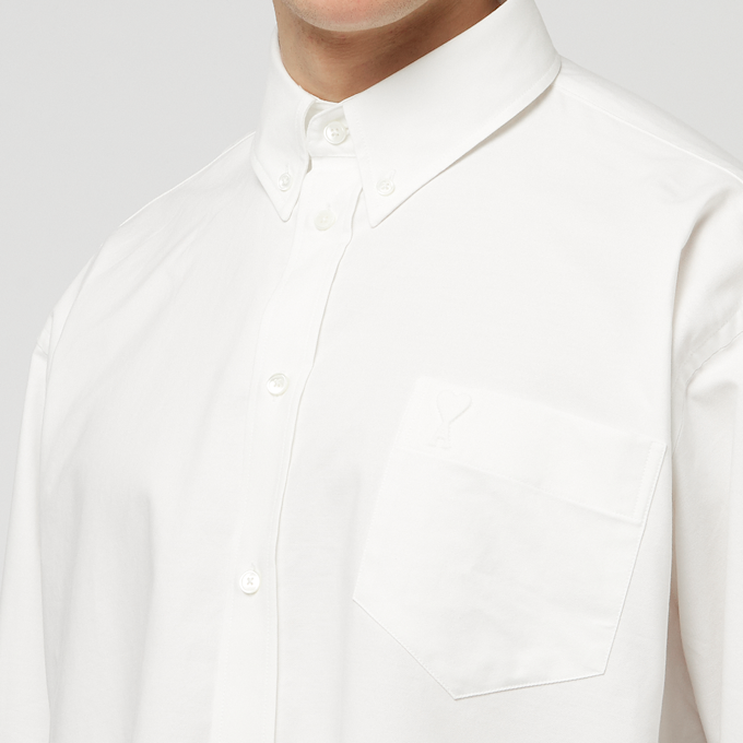 AMI PARIS Cropped Oversized Shirt weiß 85548 5