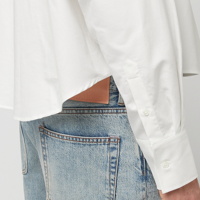 AMI PARIS Cropped Oversized Shirt wit 85548 6