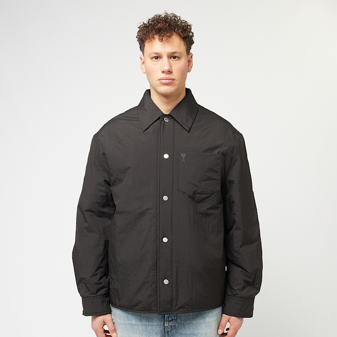 AMI PARIS Padded Ami De Coeur Overshirt zwart 90562 2