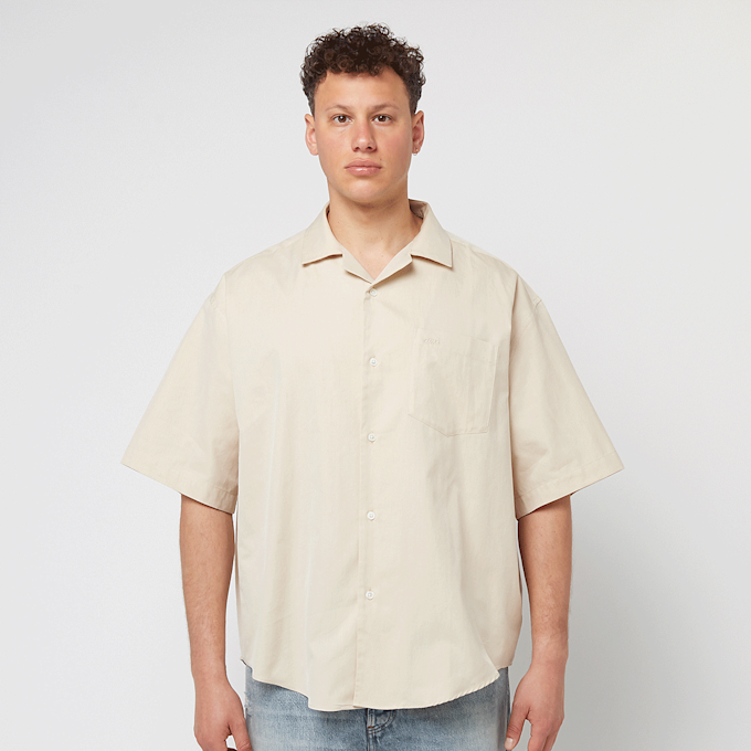 AMI PARIS Short Sleeve Boxy Shirt beige 90819 2