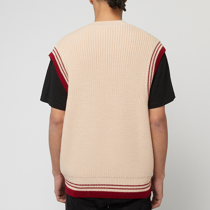 AMI PARIS Ribbed Sweater Vest beige 85551 4