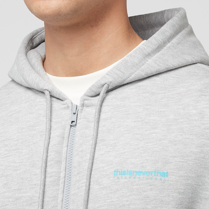 thisisneverthat INTL. Logo Zip Up Hoodie grey 88736 5