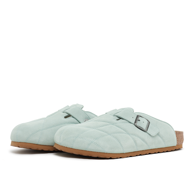 Birkenstock x Jesse Leyva Boston Quilted Leve turkoois 87266 1
