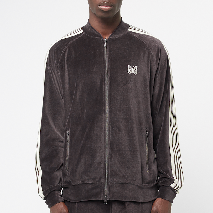 Needles Rib Collar Track Jacket - C/PE Velour grijs 88582 2