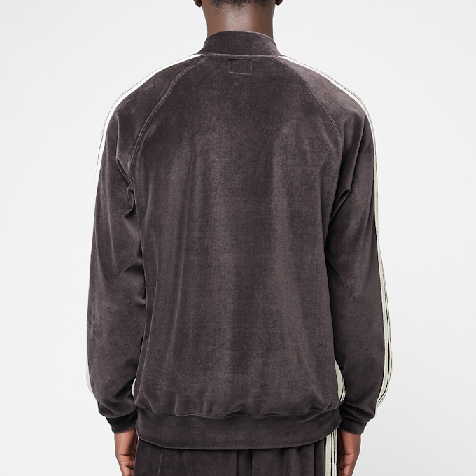 Needles Rib Collar Track Jacket - C/PE Velour grijs 88582 4