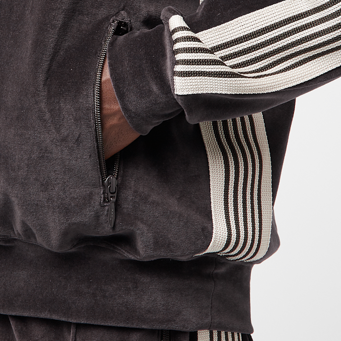 Needles Rib Collar Track Jacket - C/PE Velour grau 88582 6