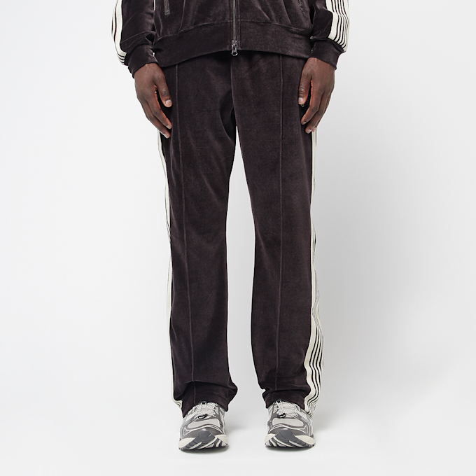 Needles Narrow Track Pant - C/PE Velour brown 85945 2