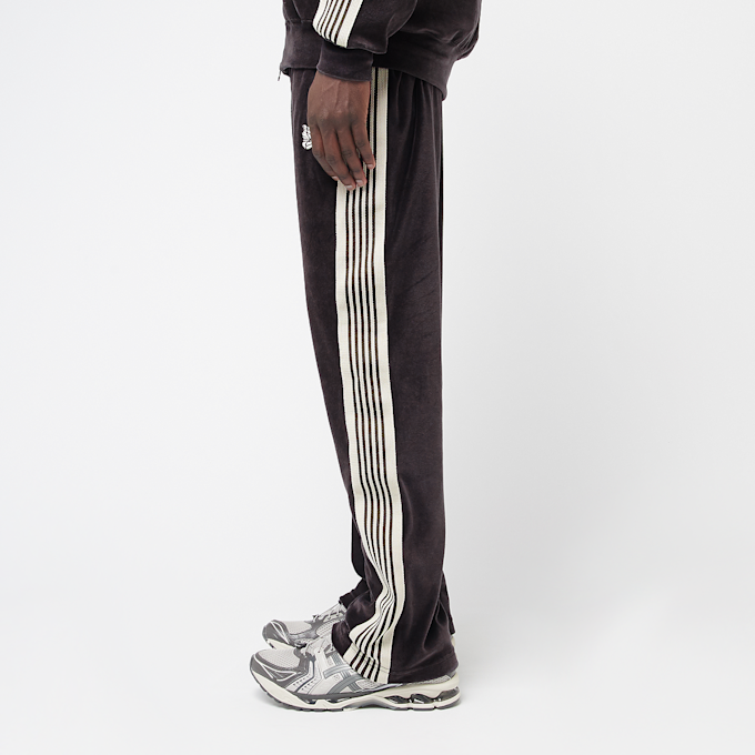 Needles Narrow Track Pant - C/PE Velour braun 85945 3