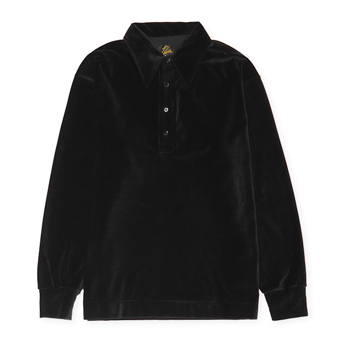 Needles Pullover Shirt Velour Jersey schwarz 88583 1