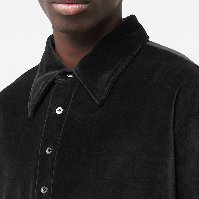 Needles Pullover Shirt Velour Jersey black 88583 5