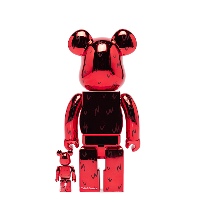 Medicom Bearbrick Elmo Chrome Ver. 100% & 400% multi-colour 90368 3