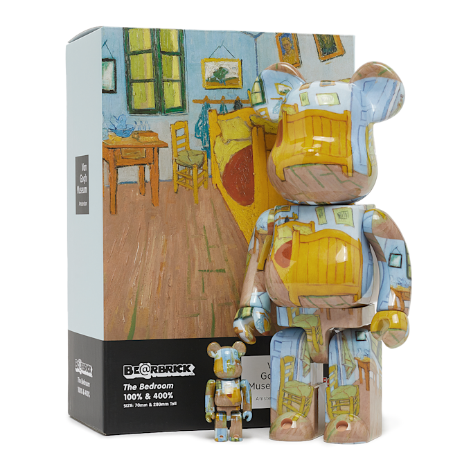 Medicom Bearbrick Van Gogh The Bedroom 100% & 400% multi-colour 90947 4