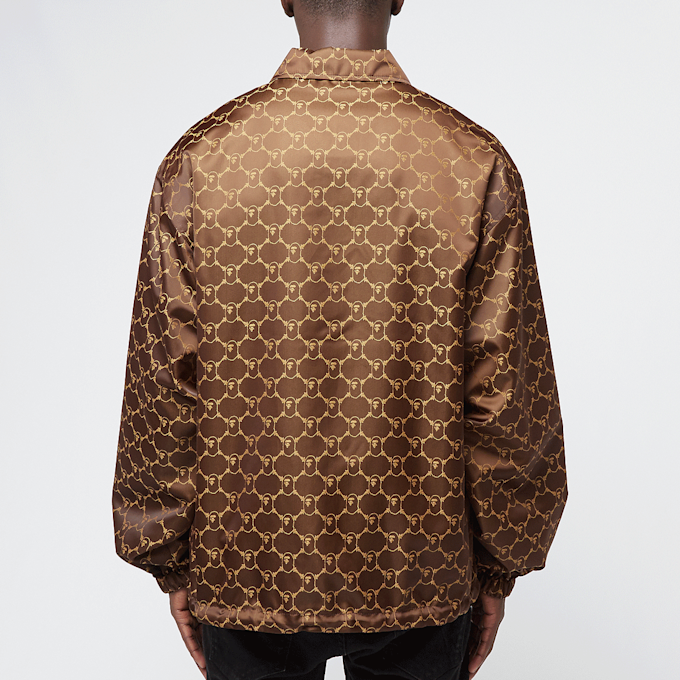 A Bathing Ape Solid Camo Jacquard Nylon Reversible Coach Jacket M brown 88770 3