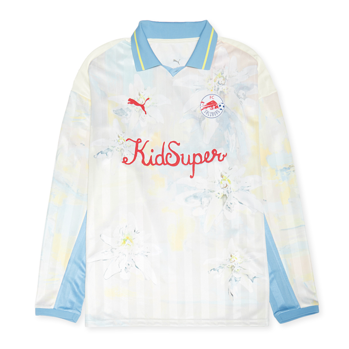 PUMA x KidSuper FC Red Bull Salzburg Longsleeve Retro Shirt beige 89221 1