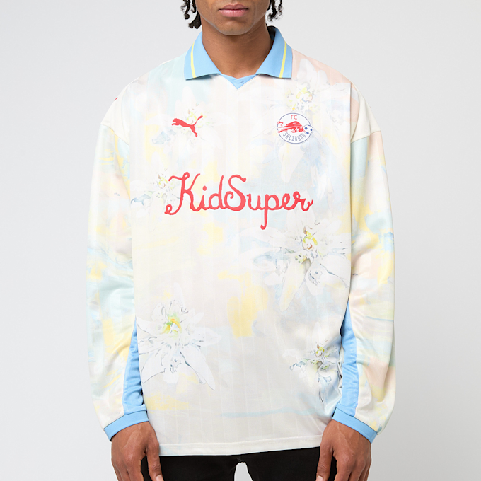 PUMA x KidSuper FC Red Bull Salzburg Longsleeve Retro Shirt beige 89221 2