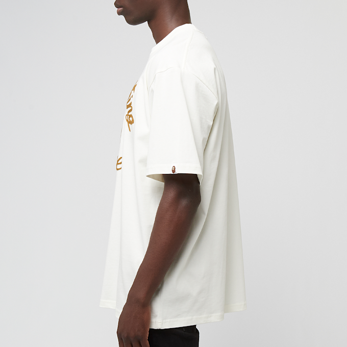 A Bathing Ape Chain Stitch College Relaxed Fit Tee beige 90443 3