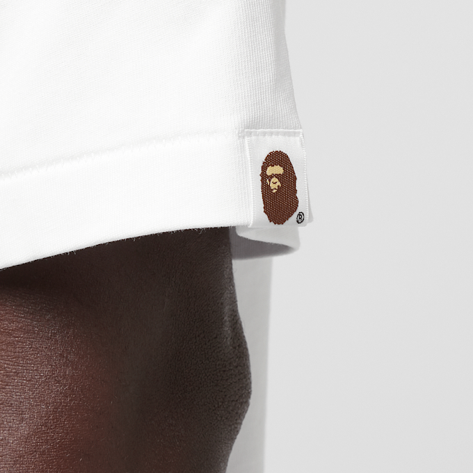 A Bathing Ape Logo Relaxed Fit Tee Weiss 87766 5